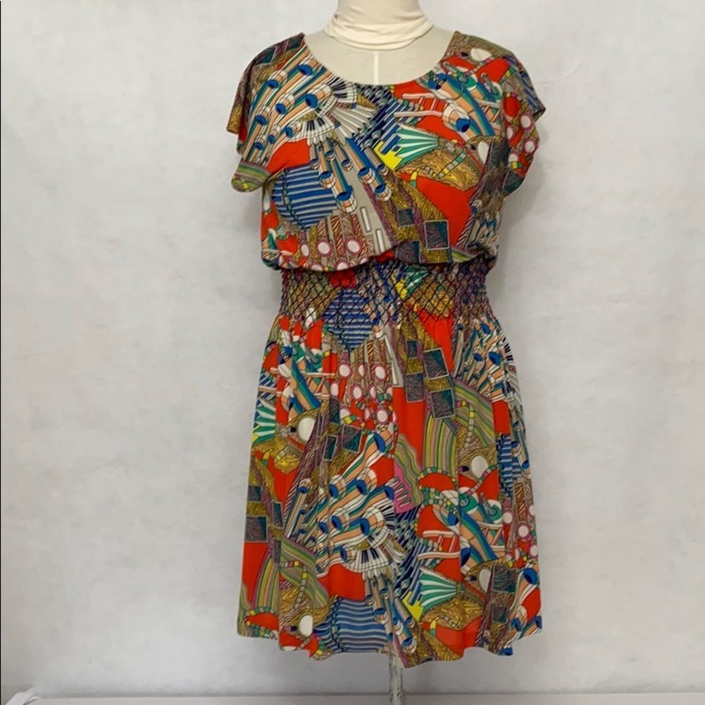 JoyJoy sleeveless knit dress, elastic waist sz M